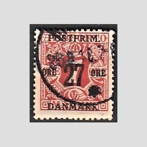FRIMRKER DANMARK | 1918 - AFA 87 - 27 re/7 re rd provisorium - Stemplet