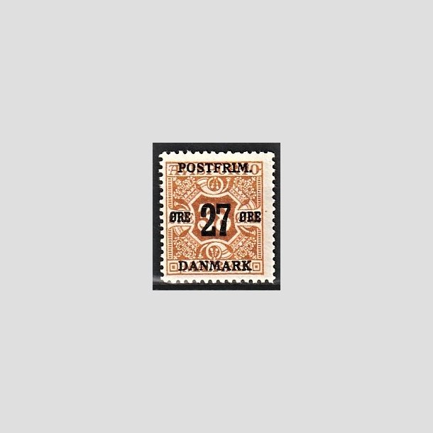 FRIMRKER DANMARK | 1918 - AFA 92 - 27 re/38 re orange - Postfrisk