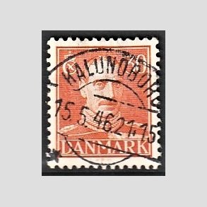 FRIMRKER DANMARK | 1942-44 - AFA 278 - Chr. X 30 re orange - Lux Stemplet