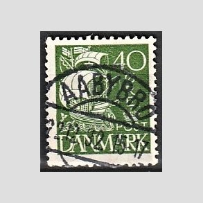 FRIM�RKER DANMARK | 1927 - AFA 174 - Karavel 40 �re gr�n - Lux Stemplet 