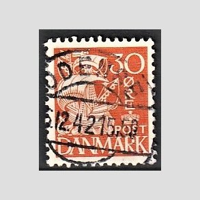 FRIM�RKER DANMARK | 1940 - AFA 259 - Karavel 30 �re orange Type II - Pragt Stemplet