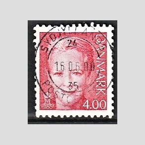 FRIMRKER DANMARK | 2000 - AFA 1242 - Dronning Margrethe II - 4,00 rd - Pragt Stemplet