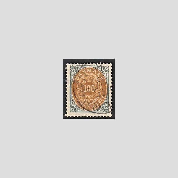 FRIMRKER DANMARK | 1875 - AFA 31 - 100 re gr/gul - Stemplet