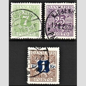 FRIMRKER DANMARK | 1926-27 - AFA 17,18,19 - Farvendring st - Stemplet