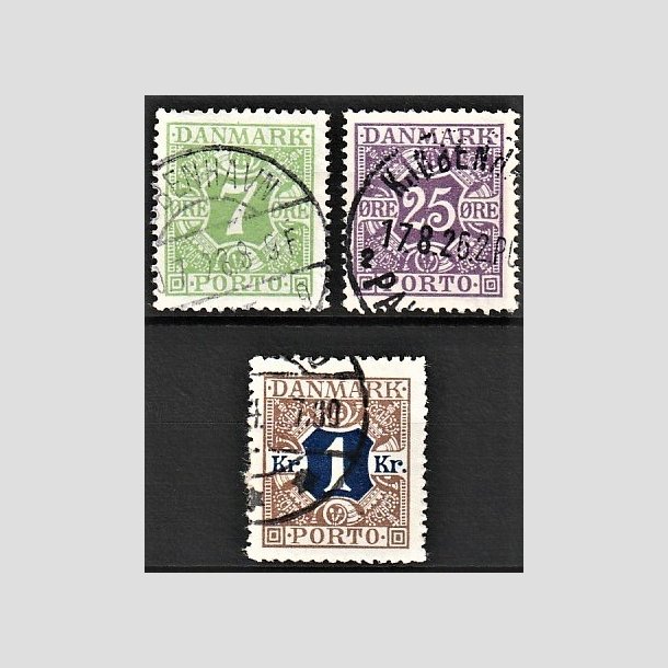 FRIMRKER DANMARK | 1926-27 - AFA 17,18,19 - Farvendring st - Stemplet