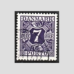 FRIMRKER DANMARK | 1930 - AFA 21 - 7 re violet - Stemplet
