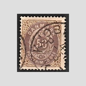FRIM�RKER DANMARK | 1875 - AFA 30 - 50 �re brun/lilla - Stemplet