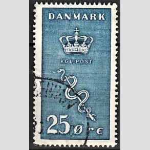 FRIM�RKER DANMARK | 1929 - AFA 180 - 25+5 �re bl� Kr�ftfrim�rke - Stemplet