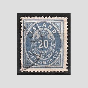 FRIMRKER ISLAND | 1882 - AFA 14a - 20 aur matultramarin tk. 14 - Stemplet