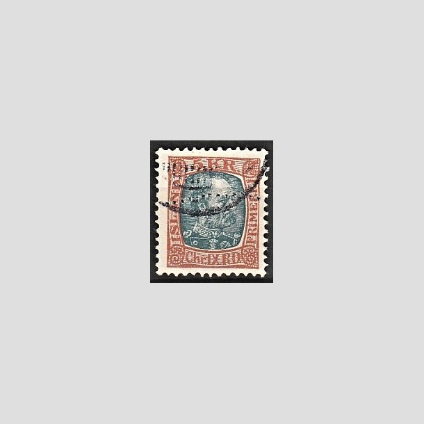 FRIMRKER ISLAND | 1902-04 - AFA 47 - Kong Chr. IX 5 kr. rdbrun/gr - Stemplet