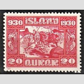 FRIMRKER ISLAND | 1930 - AFA 130 - Alting 1000 rs jubilum - 20 aur rd - Ubrugt