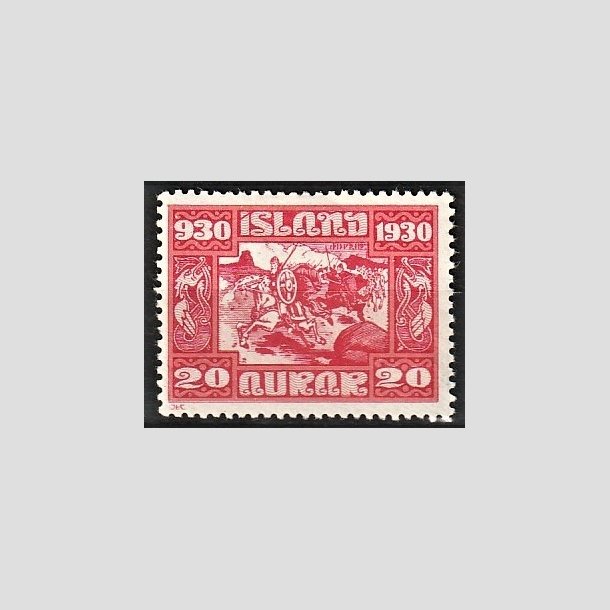 FRIMRKER ISLAND | 1930 - AFA 130 - Alting 1000 rs jubilum - 20 aur rd - Ubrugt