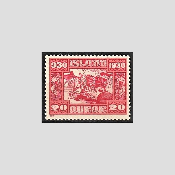 FRIMRKER ISLAND | 1930 - AFA 130 - Alting 1000 rs jubilum - 20 aur rd - Ubrugt