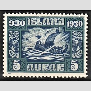 FRIMRKER ISLAND | 1930 - AFA 126 - Alting 1000 rs jubilum - 5 aur mrkbl - Ubrugt