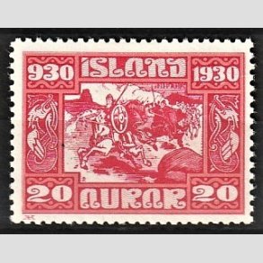 FRIMRKER ISLAND | 1930 - AFA 130 - Alting 1000 rs jubilum - 20 aur rd - Ubrugt