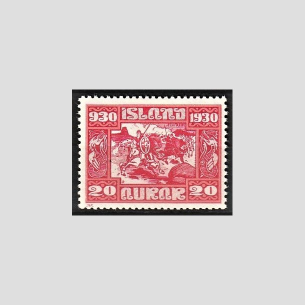 FRIMRKER ISLAND | 1930 - AFA 130 - Alting 1000 rs jubilum - 20 aur rd - Ubrugt