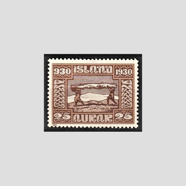 FRIMRKER ISLAND | 1930 - AFA 131 - Alting 1000 rs jubilum - 25 aur brun - Ubrugt