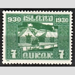 FRIMRKER ISLAND | 1930 - AFA 127 - Alting 1000 rs jubilum - 7 aur grn - Ubrugt