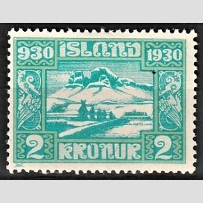 FRIMRKER ISLAND | 1930 - AFA 137 - Alting 1000 rs jubilum - 2 kr. blgrn - Ubrugt