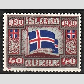 FRIMRKER ISLAND | 1930 - AFA 134 - Alting 1000 rs jubilum - 40 aur rd/grn/bl - Ubrugt
