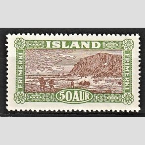 FRIMRKER ISLAND | 1925 - AFA 118 - Landskabsserie - 50 aur grn/brun - Ubrugt 