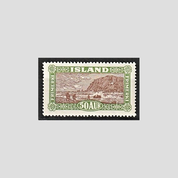 FRIMRKER ISLAND | 1925 - AFA 118 - Landskabsserie - 50 aur grn/brun - Ubrugt 