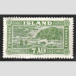 FRIMRKER ISLAND | 1925 - AFA 114 - Landskabsserie - 7 aur grn - Ubrugt 