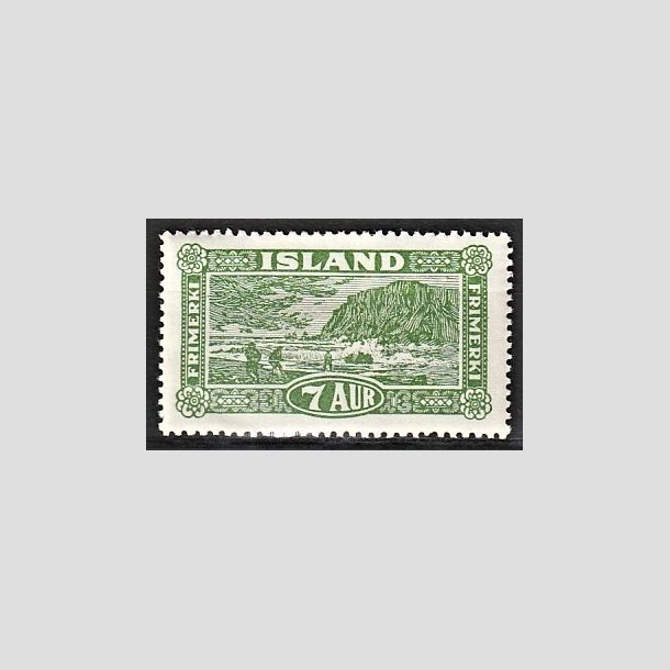 FRIMRKER ISLAND | 1925 - AFA 114 - Landskabsserie - 7 aur grn - Ubrugt 