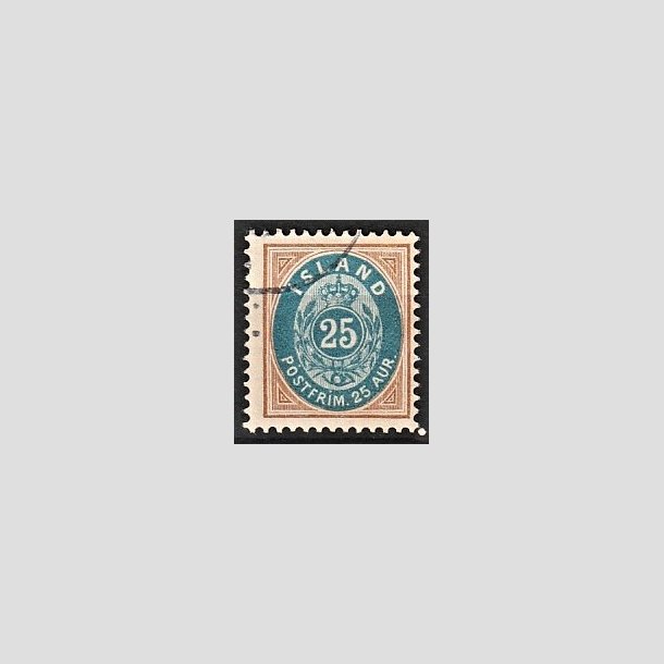 FRIMRKER ISLAND | 1899-1900 - AFA 21 - 25 aur brun/bl tk. 12 3/4 - Stemplet