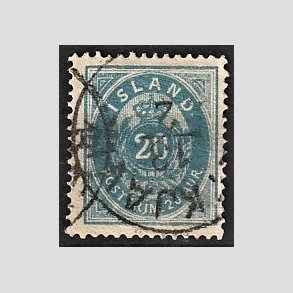 FRIMRKER ISLAND | 1882 - AFA 14 - 20 aur bl tk. 14 - Stemplet