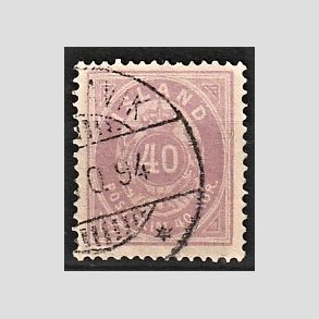 FRIMRKER ISLAND | 1882 - AFA 15 - 40 aur lilla tk. 14 - Stemplet