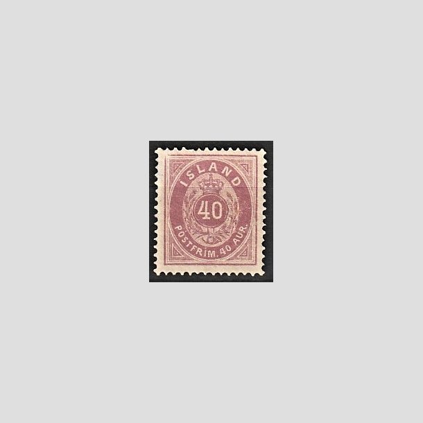 FRIMRKER ISLAND | 1882 - AFA 15 - 40 aur lilla tk. 14 - Ubrugt