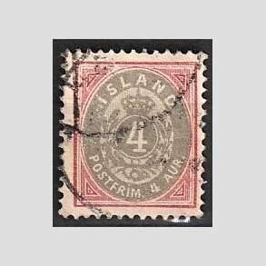 FRIMRKER ISLAND | 1899-1900 - AFA 20 - 4 aur rosa/gr tk. 12 3/4 - Stemplet