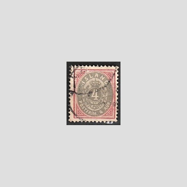 FRIMRKER ISLAND | 1899-1900 - AFA 20 - 4 aur rosa/gr tk. 12 3/4 - Stemplet