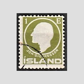 FRIMRKER ISLAND | 1911 - AFA 63 - Jn Sigurdsson - 1 eyr olivegrn - Stemplet