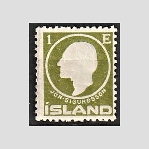 FRIMRKER ISLAND | 1911 - AFA 63 - Jn Sigurdsson - 1 eyr olivegrn - Ubrugt