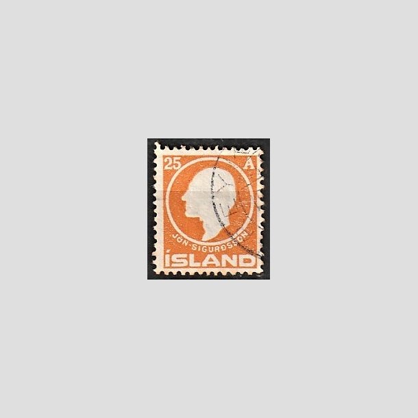 FRIMRKER ISLAND | 1911 - AFA 68 - Jn Sigurdsson - 25 aur orange - Stemplet