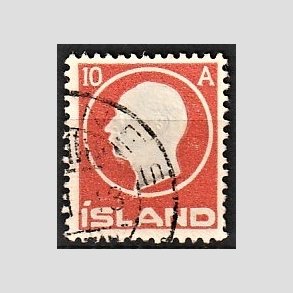 FRIMRKER ISLAND | 1912 - AFA 70 - Kong Frederik VIII - 10 aur rd - Stemplet