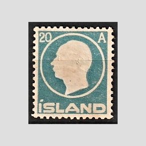 FRIMRKER ISLAND | 1912 - AFA 71 - Kong Frederik VIII - 20 aur bl - Ubrugt