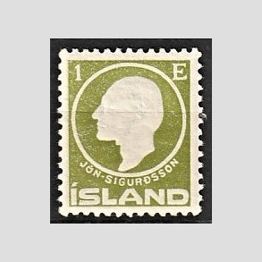 FRIMRKER ISLAND | 1911 - AFA 63 - Jn Sigurdsson - 1 eyr olivegrn - Ubrugt