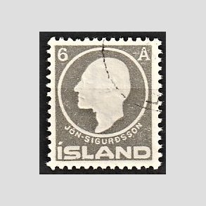 FRIMRKER ISLAND | 1911 - AFA 66 - Jn Sigurdsson - 6 aur gr - Stemplet
