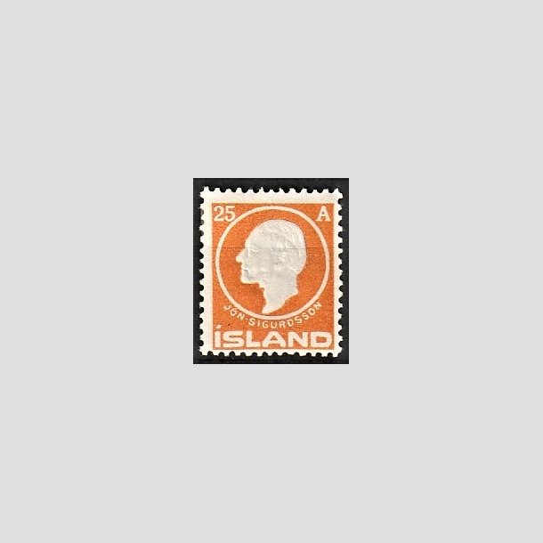 FRIMRKER ISLAND | 1911 - AFA 68 - Jn Sigurdsson - 25 aur orange - Ubrugt