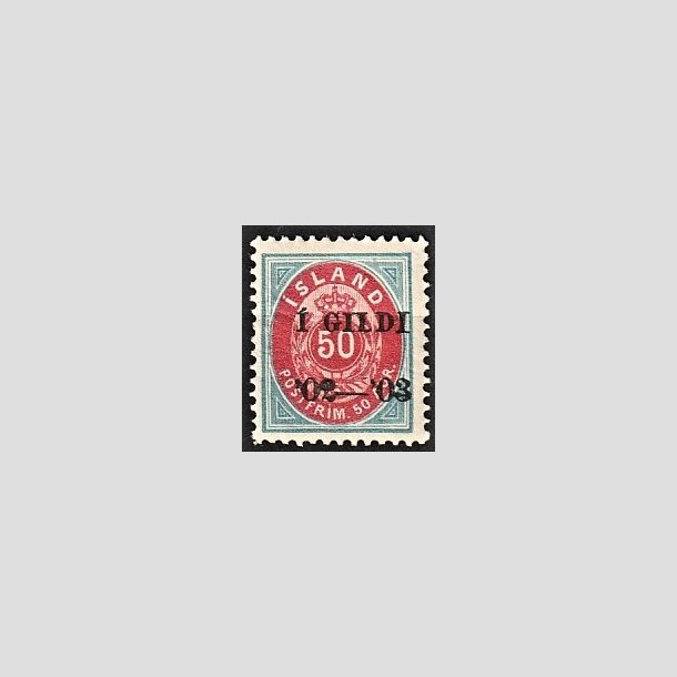 FRIMRKER ISLAND | 1902 - AFA 33B - I GILDI - 50 aur bl/rd tk. 12 3/4 - Ubrugt