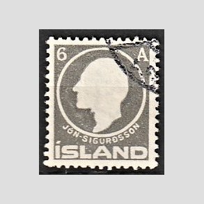 FRIMRKER ISLAND | 1911 - AFA 66 - Jn Sigurdsson - 6 aur gr - Stemplet