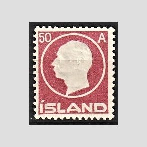 FRIMRKER ISLAND | 1912 - AFA 72 - Kong Frederik VIII - 50 aur lillard - Ubrugt