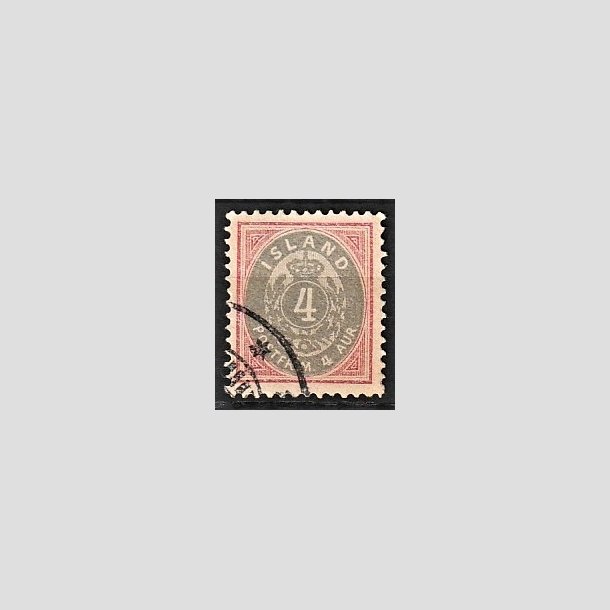 FRIMRKER ISLAND | 1899-1900 - AFA 20 - 4 aur rosa/gr tk. 12 3/4 - Stemplet