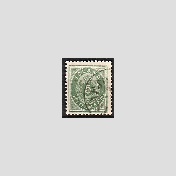 FRIMRKER ISLAND | 1896-97 - AFA 13B - 5 aur grn tk. 12 3/4 - Stemplet