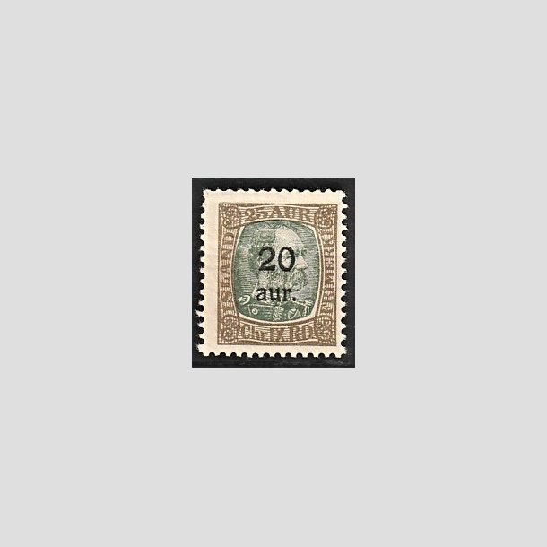 FRIMRKER ISLAND | 1921-22 - AFA 107 - Provisorier - 20/25 aur brun/grn - Postfrisk