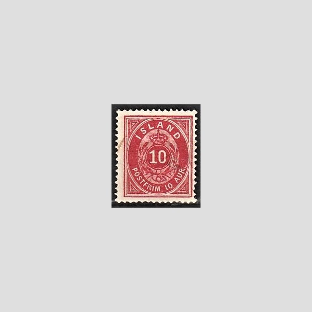 FRIMRKER ISLAND | 1875-76 - AFA 8 - 10 aur rosa tk. 14 - Stemplet