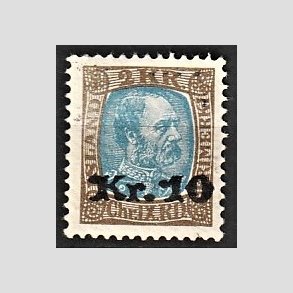 FRIMRKER ISLAND | 1926 - AFA 122 - Provisorier - 10 kr./2 kr. brun/blgrn - Ubrugt (nr postfrisk)